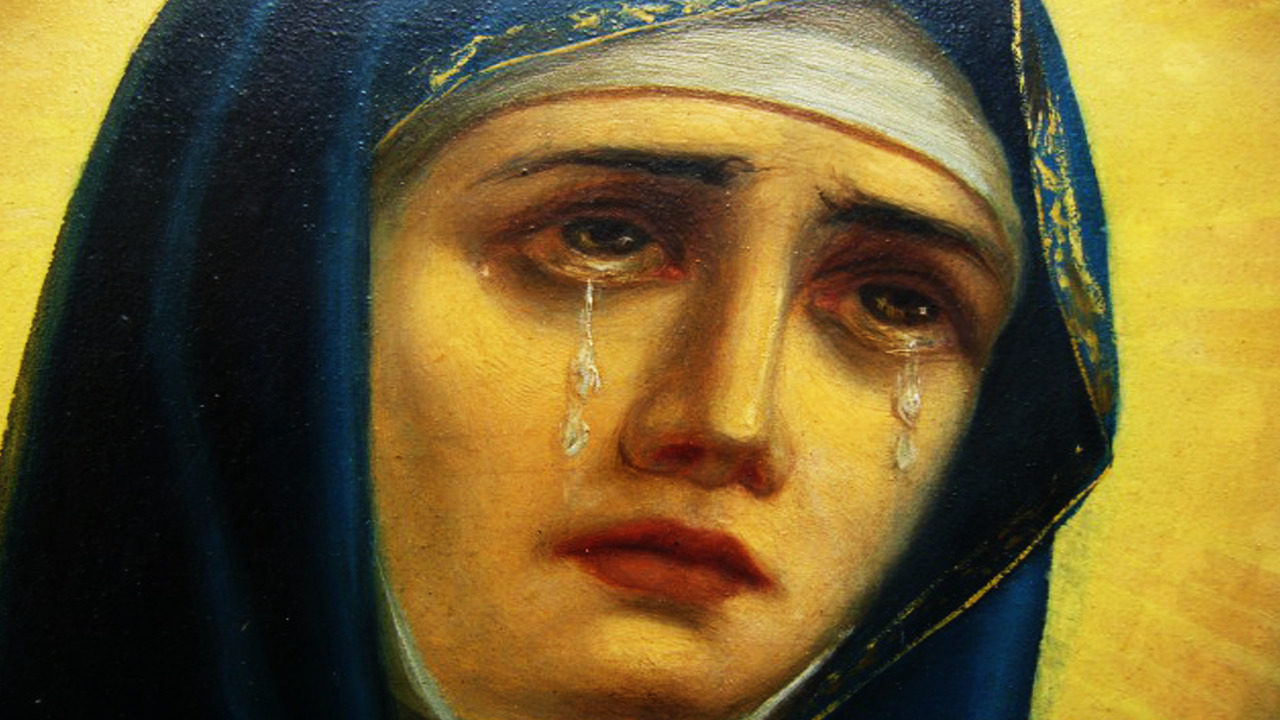 Плачущая Пресвятая Богородица икона